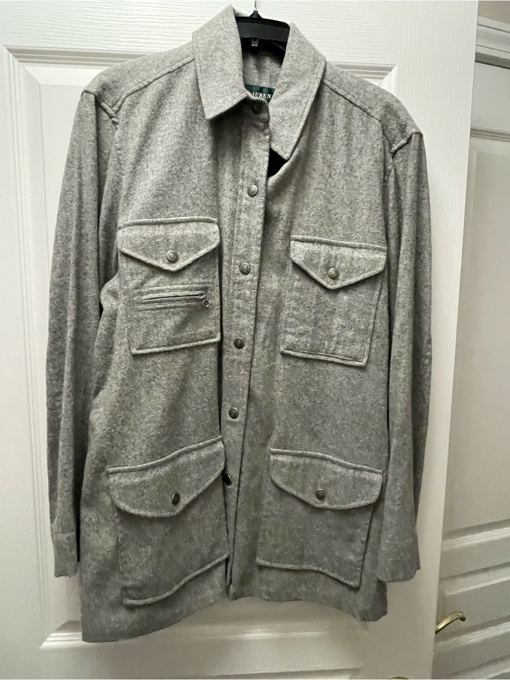 Ralph Lauren Gray Military-Style Field Jacket